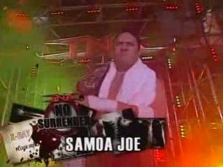 TNA No Surrender 2008 Angle vs Samoe Joe vs Christian Cage 1