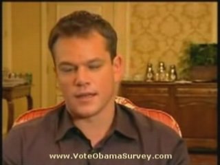 Matt Damon Slams Sarah Palin-Awesome!