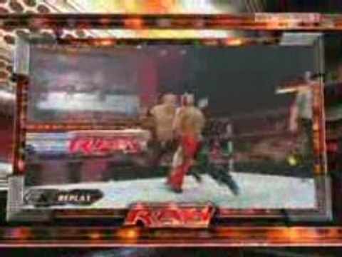 RAW 9/15/08 Evan Bourne saves Mysterio from Kane