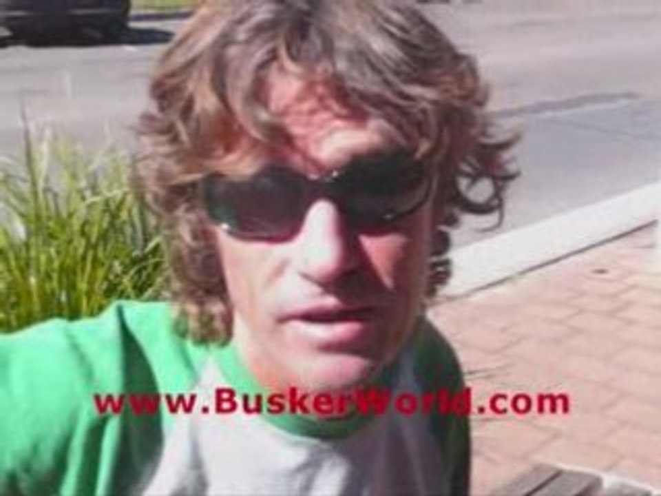 Expert Busker Gets Water Tipped On Head –Busking Tips