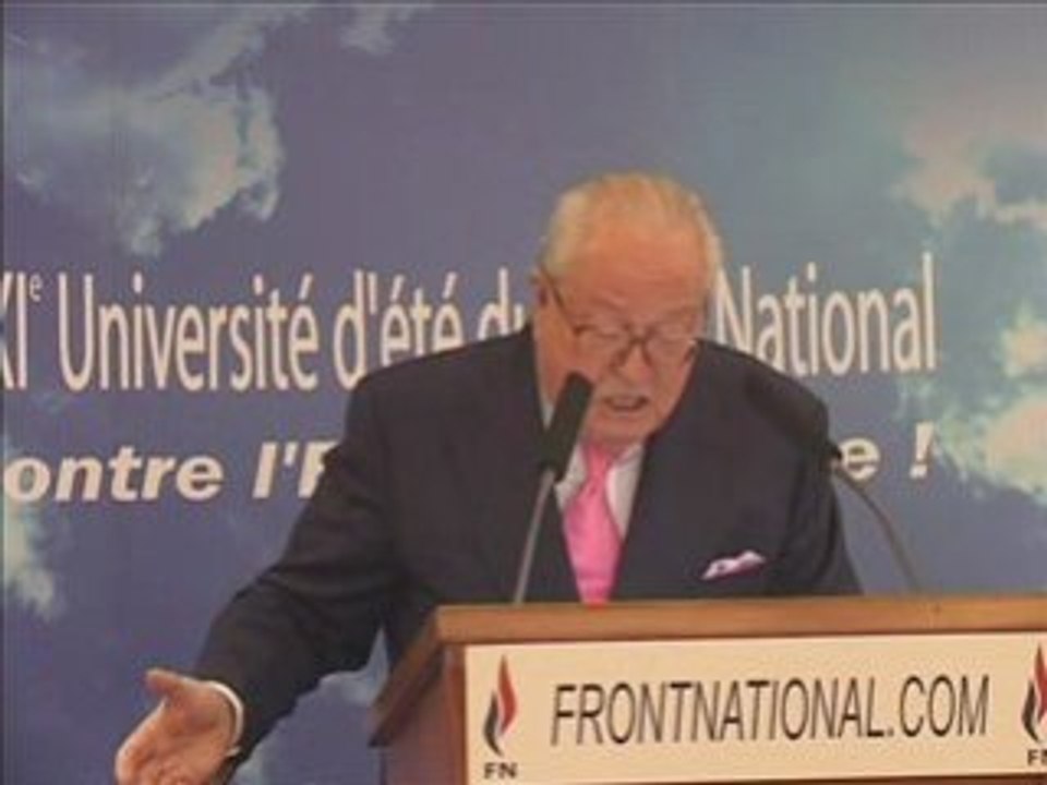 Jean marie Le Pen Université d'été Evian 2008