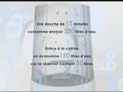 Cabine de douche à recyclage Ecospa