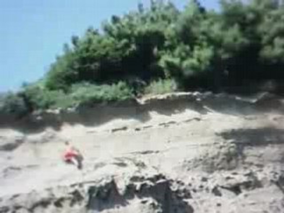 Escalade en libre au phare de Biarritz