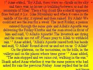 Invoking Allah for Rain