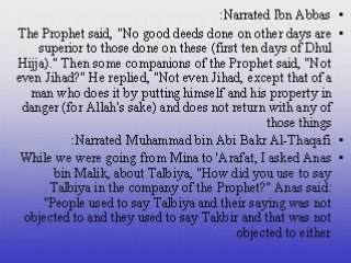 The Two Festivals (Eids)