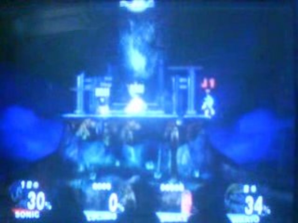 Super Smash Bros. Brawl Sonic vs Lucario vs Snake vs Wario