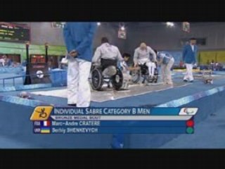 Sabre handisport, petite finale de M.-A. Cratère, JP 2008