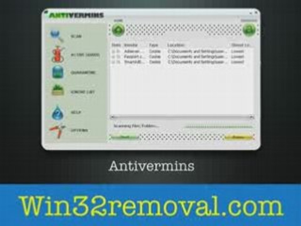 Antivermins malicious virus removal