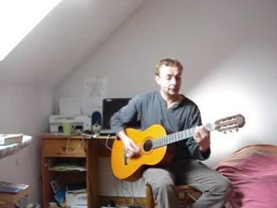 les champs elysees je début a la guitare