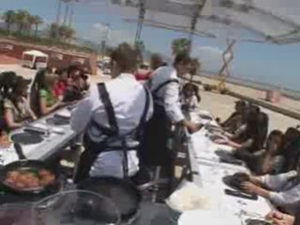 dinner in the sky restaurant in Barcelona