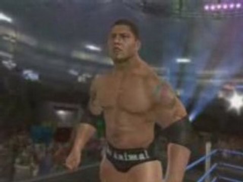 Batista et Rey mysterio Road Wrestlemania WWE SVR 2009