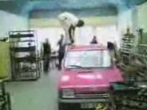 Failed Backflip Onto Concrete Floor