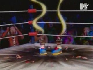 Celebrity deathmatch- schwarzenegger vs silvester stallone