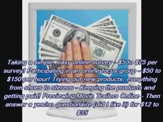 Paid Surveys etc. Get paid for online surveys