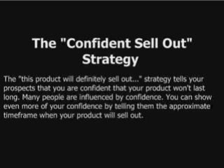 Free Internet Marketing Course - Confident Sell Out Strategy