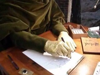 Le scribe : automate sculpté de Jacques Monestier