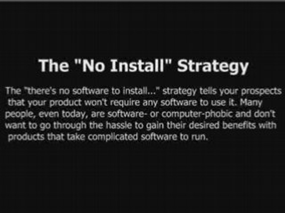 Free Internet Marketing Course - The "No Install" Strategy