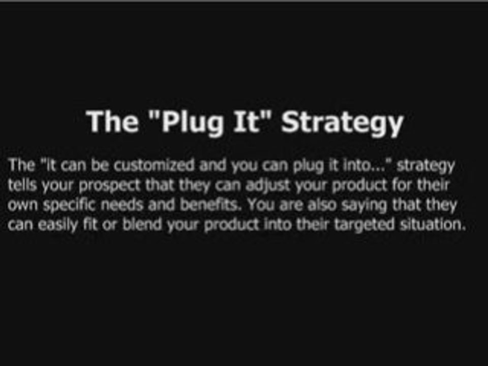 Free Internet Marketing Course - The "Plug It" Strategy