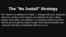 Free Internet Marketing Course - The "No Install" Strategy