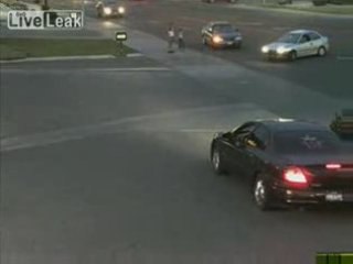 Idiot pulls out in front of car causing accident