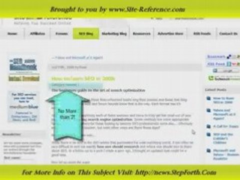 Blogs 101, Part 2: Feeds and Optimization