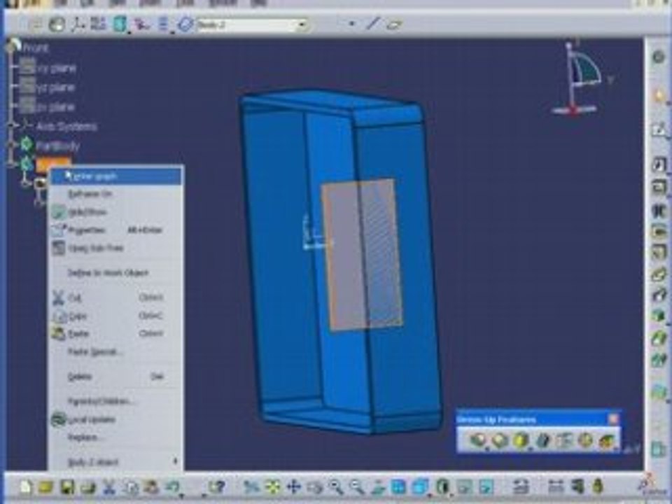 CATIA V5 PART DESIGN - Removal Solid