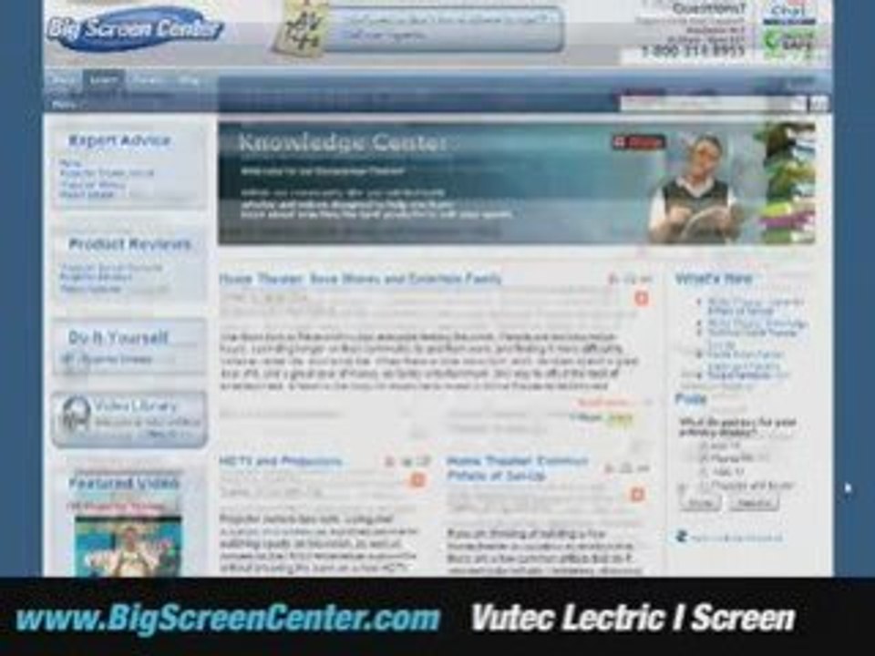 Vutec Lectric I Projector Screen