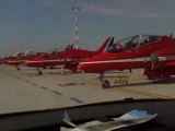 Red Arrows Hawks at parking Nice airport