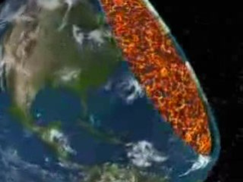 La terre happée par un grand trou noir