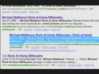 Michael Matthews Work at Home Millionaire