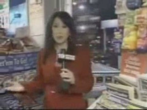 Fantôme capturé par une camera dans une station d'essence