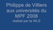 Philippe de Villiers UDT2008 du MPF