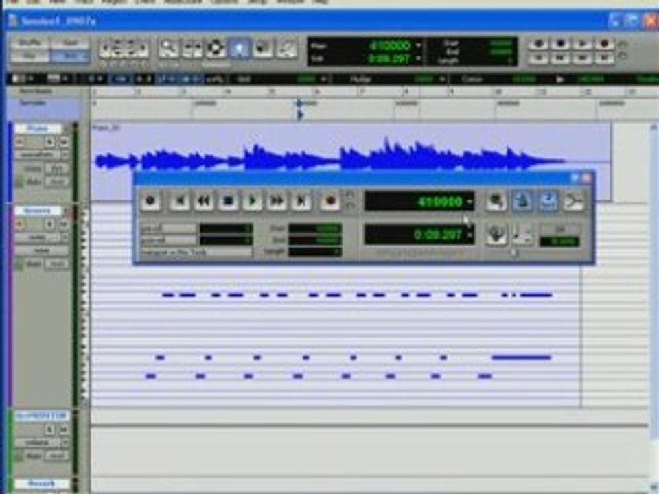 Pro tools ProTools 7 39 Transport Window