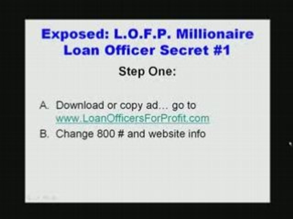 Loan officer FREE marketing tips and training