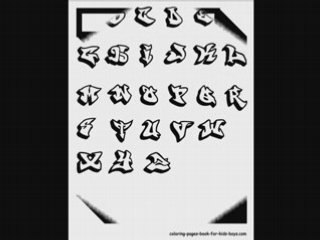 Graffiti Alphabets E- Coloring Book 1 at ColoringKidsBoys.co