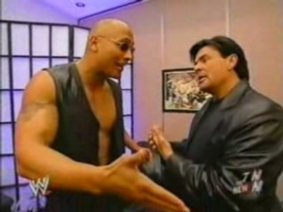 The Rock & Eric Bischoff - backstage