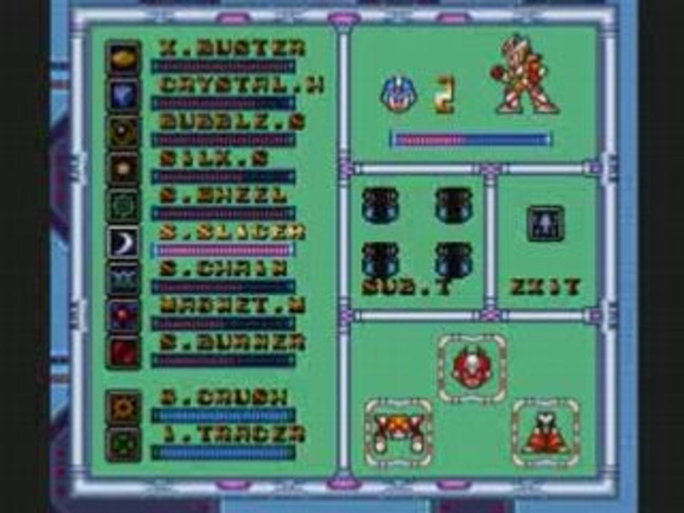 Megaman X2 , 10) Les boss avec Merci !