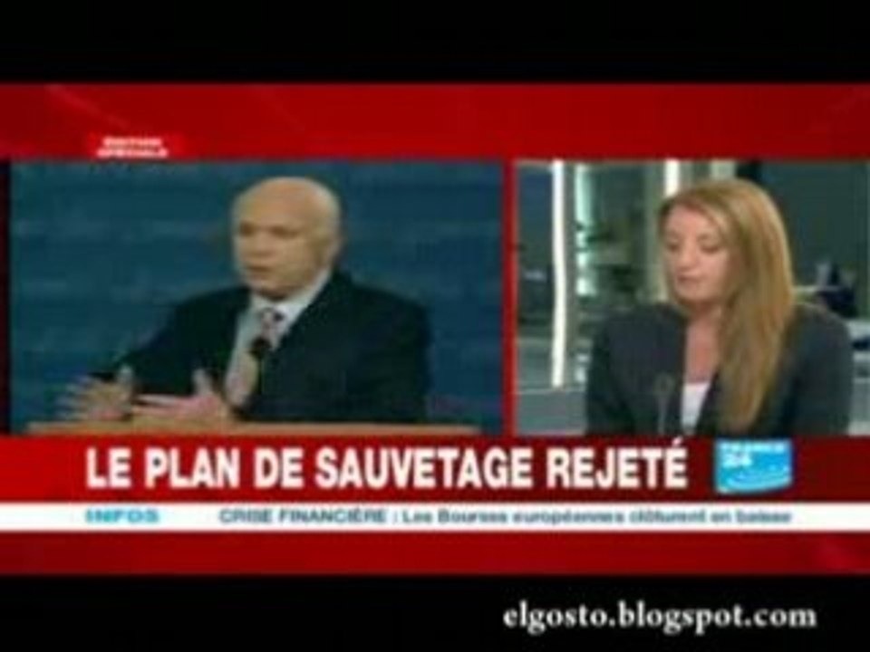 Le Congrès américain rejette le plan de sauvetage