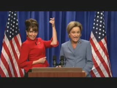 Sarah Palin Vs. Tina Fey Katie Couric SNL Spoof
