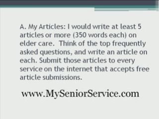 Marketing Home Care FAQ #4- Article Writing