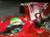 Massa, Ferrari F1 Driver, Accident at Pit Stop in Singapore