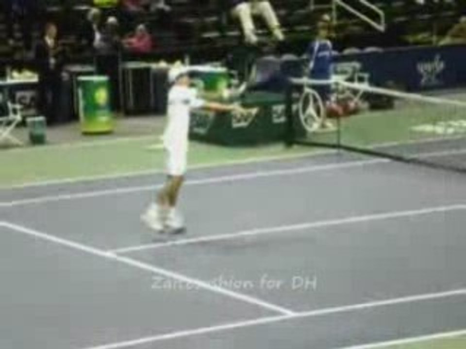 2008-Diego Hartfield-Sap Open-Warming up