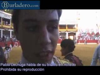 Pablo Lechuga habla de su triunfo en Arnedo