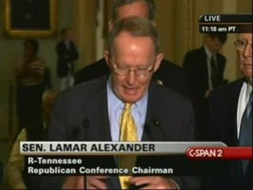 The BailOut Fiasco: Sen. Lamar Alexander