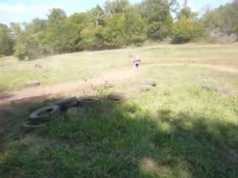 Damien au circuit en moto