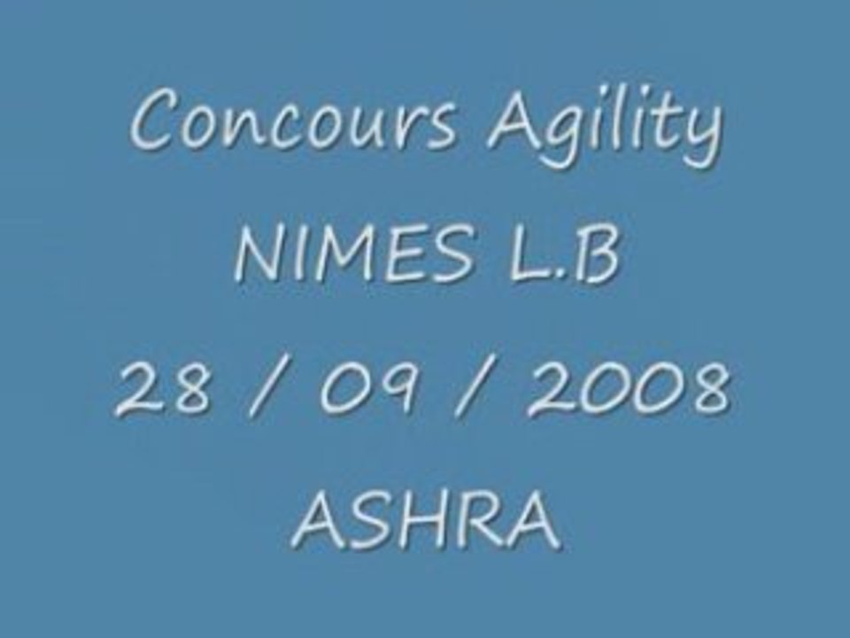 Agility ASHRA nimes  28 09 2008