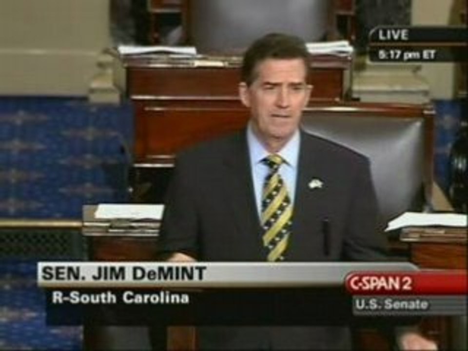 The BailOut Fiasco: Sen. Jim DeMint (Part 1)