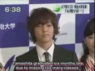 [Clip]] Yamapi graduates 2008.09(English subs)