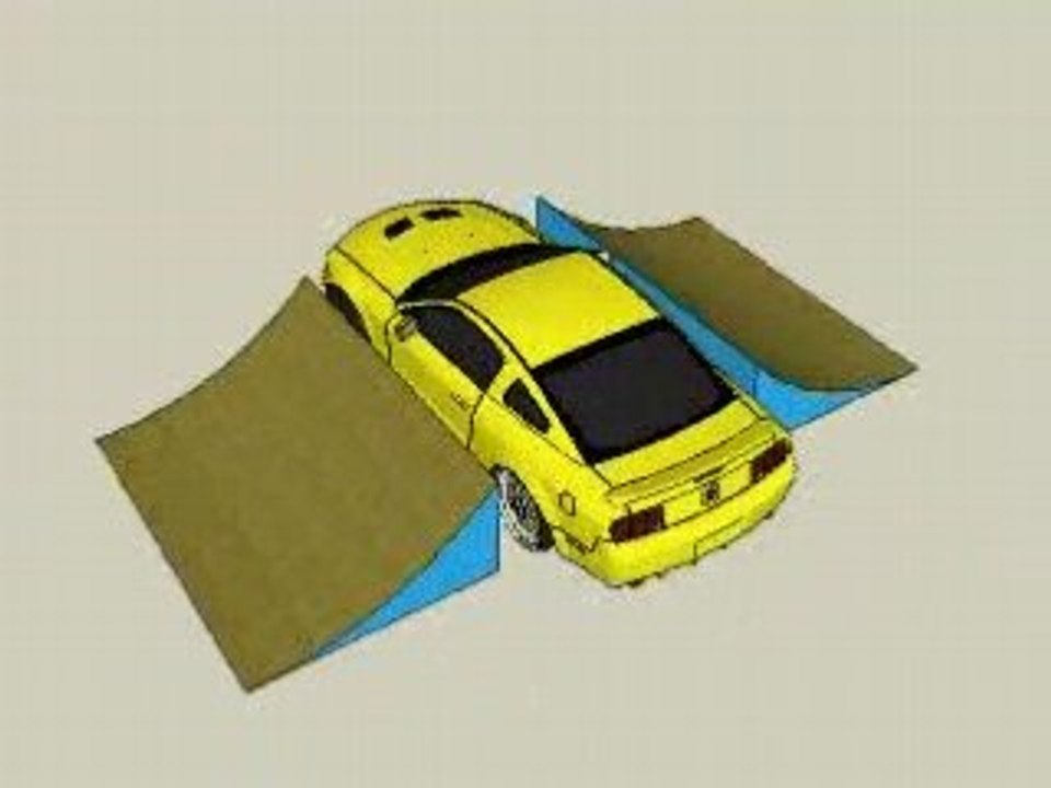 Over the car