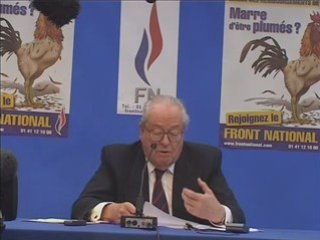 CRISE: Jean-Marie Le Pen , Conférence de presse  1/2